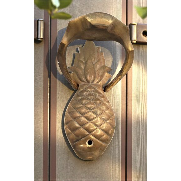 Unique Vintage Other - vintage solid brass welcome pineapple door knocker.